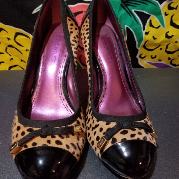Coach Shoes - Coach poppy leopard calf hair pumps 7.5